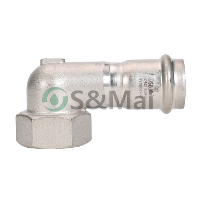 Internal thread 90° short elbow